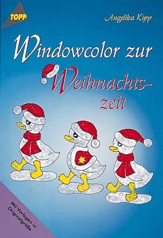 Cover des Bastelbuchs Windowcolor zur Weihnachtszeit von Angelika Kipp