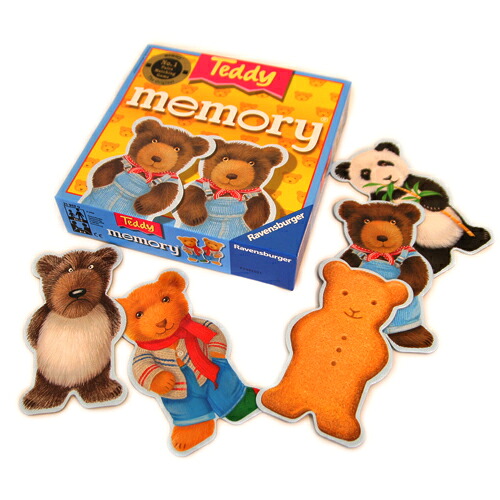 Teddy-Memory-Schachtel von Ravensburger mit verschiedenen Karten in Bärenform
